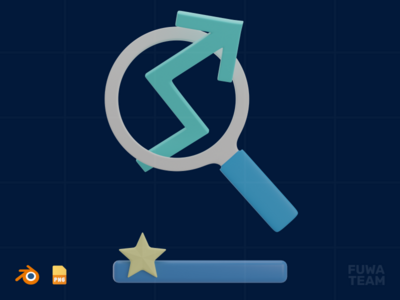 糟糕的 SEO 分数 - 3D SEO 插图（正面）(Bad SEO Score - 3D SEO Illustration (front))