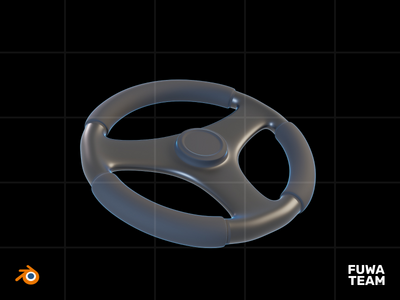 3D 游戏项目在黑暗插图包中发光 - 汽车转向(3D Game Item Glow In The Dark Illustration Pack - Car Steer)