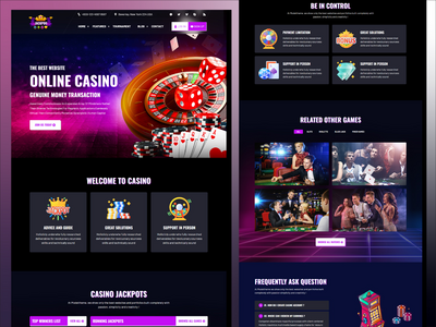赌场和赌博 HTML 模板(Casino and Gambling HTML Template)