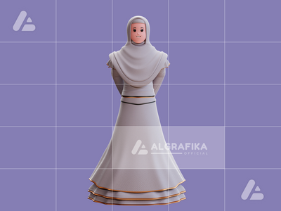 3d 婚礼新娘人物插画(3d wedding bride character illustration)