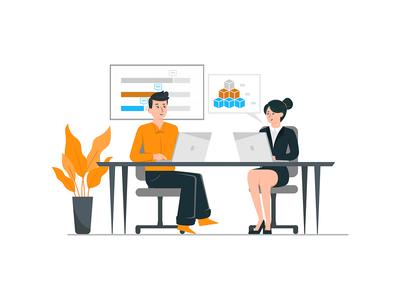 商务会议插图概念(Business Meeting Illustration concept)