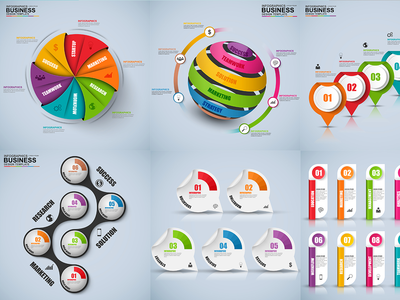 商业 3D 信息图表(Business 3D Infographics)