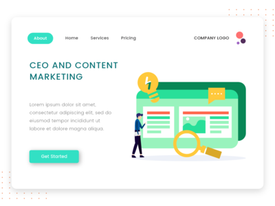 首席执行官和内容营销矢量插图概念(Ceo and content marketing vector illustration concept)