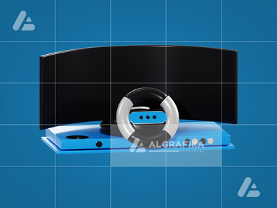 具有透明背景的 3d 游戏转向对象(3d gaming steering object with transparent background)