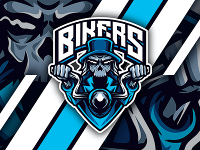骑自行车的人 - 吉祥物和标志电子竞技(bikers - Mascot & Logo Esport)