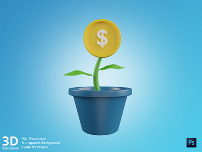 3D 金钱植物(3D Money Plant)