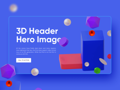 3D 英雄标题图像(3D Hero Header Image)