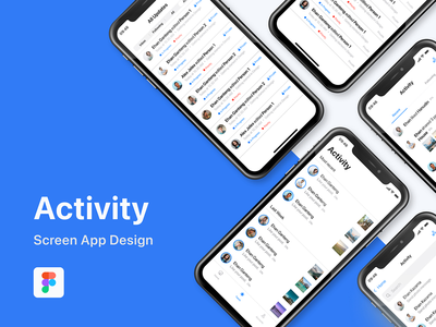 活动更新移动应用屏幕模板(Activity Updates Mobile App Screen Template)