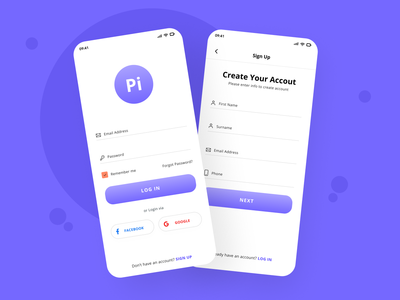 应用登录注册UI设计(App Login Register UI Design)