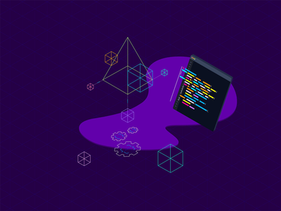 Blockchain 平台等距图 11(Blockchain Platform Isometric Illustration 11)