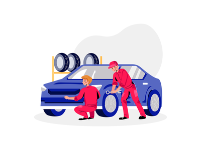 汽车服务图(Auto Service Illustration)
