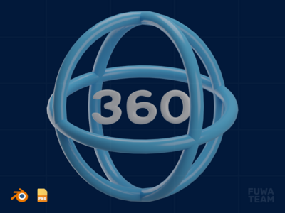 360 度视频 - 3D 虚拟世界插图（正面）(360 Video - 3D Virtual world illustration (front))