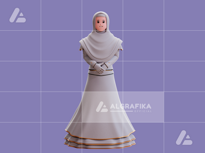 3d 婚礼新娘人物插画(3d wedding bride character illustration)