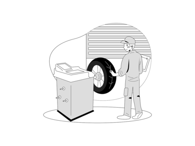 汽车服务图(Auto Service Illustration)