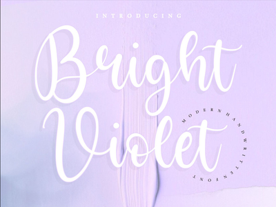 Bright Violet 是一种单行手写字体(Bright Violet is a Monoline Handwritten Font)