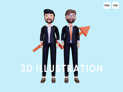 3d 成功的商业伙伴(3d Successful Business Partners)