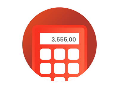 计算器渐变图标(Calculator gradient icon)