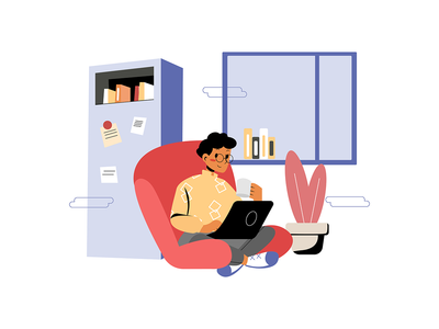 办公室里带笔记本电脑的商人(Businessman with laptop in office)