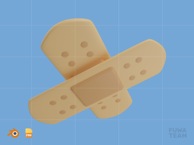 绷带 - 3D 医疗保健插图包(Bandage - 3D Healthcare Illustration Pack)