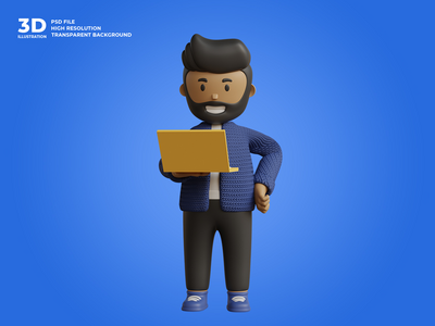 3d 业务人字符图(3d business man character illustration)