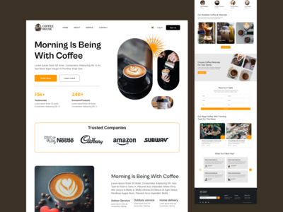 咖啡网站登陆页面(Coffee Website Landing Page)