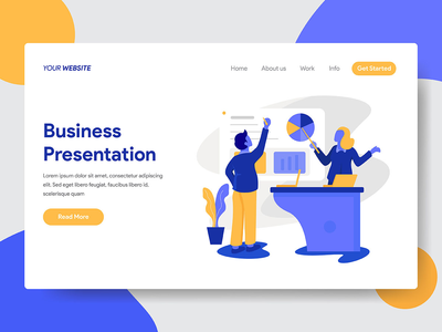 业务演示文稿矢量图(Business Presentation Vector illustration)