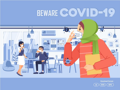 电晕在办公室传播(Corona spread in office aware)