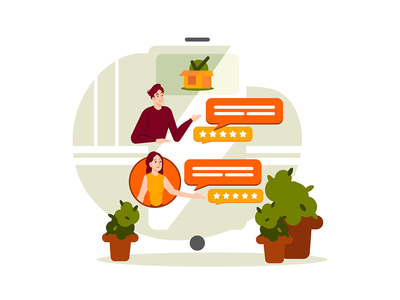 客户对移动应用概念进行在线评论(Customer give online review on mobile application concept)