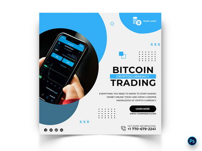 CryptoCurrency 社交媒体 Instagram 帖子模板(CryptoCurrency Social Media Instagram Post Template)