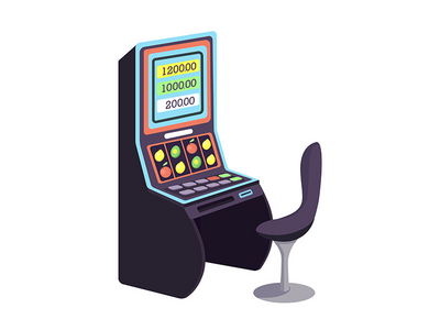 赌场卡通矢量图(Casino cartoon vector illustration)