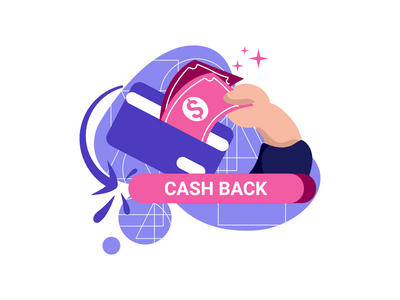 现金返还卡图标平面插图用于获取优惠券折扣(cashback card icon flat Illustration for get vouchers discounts)