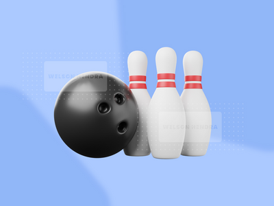 保龄球 - 运动 3D 插图包(Bowling - Sport 3D Illustration Pack)