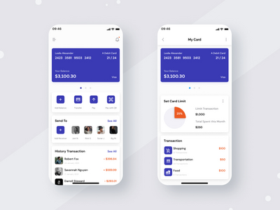 银行、金融、汇款 UI 套件(Banking, Finance, Money transfer UI Kit)