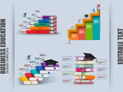 商业教育信息图(Business Education Infographic)