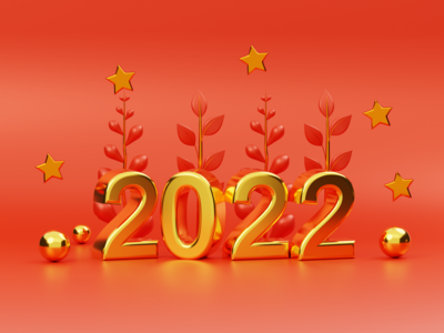 2022 3D 渲染插图(2022 3D Render Illustration)