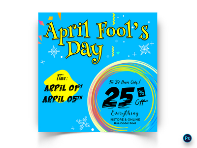 愚人节社交媒体模板(April Fools Day Social Media Templates)