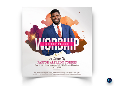 教会演讲社交媒体帖子模板(Church Speech Social Media Post Template)