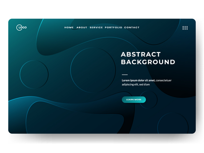 抽象背景液体颜色深蓝色最小设计(Abstract background Liquid color dark blue minimal design)