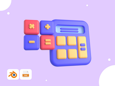 计算器 - 商务 3D 插图包(Calculator - Business 3D Illustration Pack)