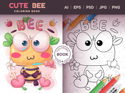 大蜜蜂 - 儿童游戏，图画书(Big Bee - Game For Kids, Coloring Book)