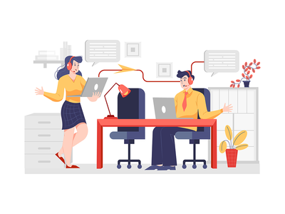 呼叫中心矢量图概念(Call Center Vector Illustration concept)