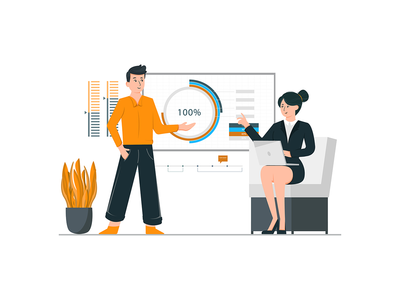 商务会议插图概念(Business Meeting Illustration concept)