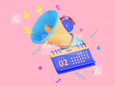 3D 扩音器商业插画(3D Megaphone Business Illustration)