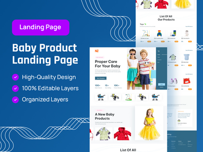 婴儿产品登陆页面(Baby Product Landing Page)