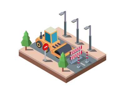 沥青工作等距(Asphalt work isometric)