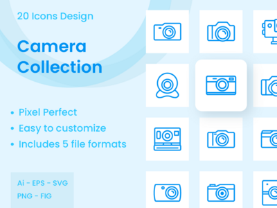 相机集合图标集(Camera Collection Icon set)