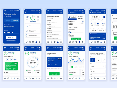 银行移动应用 UX 和 UI 套件(Banking Mobile App UX and UI Kit)