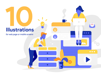 10 商业和发展插图(10 Business and Development Illustration)