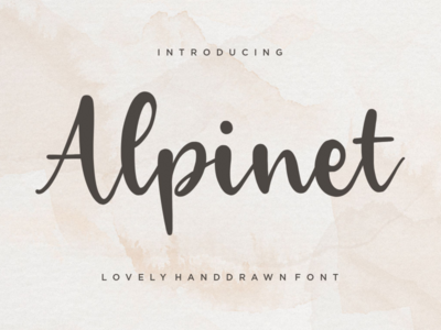 Alpinet 可爱的手写字体(Alpinet Lovely Handwritten Font)