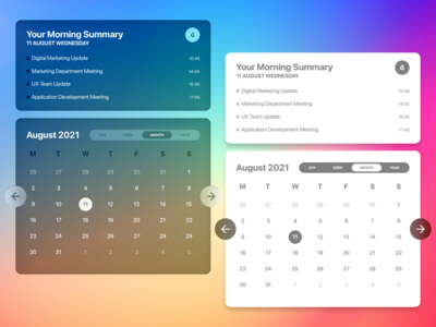 日历 UI 套件深色和浅色模式(Calender UI Kits Dark & Light Mode)